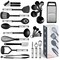 Black-Cooking Utensil Set 24 Piece Stainless Steel Heat Resistant Kitchen Gadget Tools